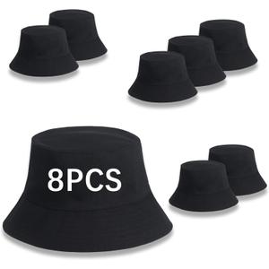 Bucket Hats Bulk Solid Color DIY Blank Hat Bucket Hats for Men, Women and Adults