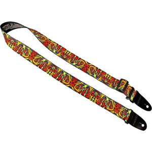 Killer-Q Guitar Strap - Stylish Straps for Electric and Acoustic Guitars With Leather Tabs, 2 Inches x 5 Feet, Graffiti Street