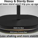 Mic Stand Floor Microphone Stand with Heavy Weighted Base, Adjustable Height from 18" to 63", Singing Stand with Mic Holder, Cable Clips (Black)