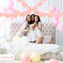 VitalCozy 2 Pcs Felt Peach Color Scallop Pennant Banner 13 feet Party Garland Including Excess Cord Happy Birthday Baby Shower Wedding Nursery Classroom Decorations