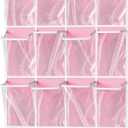 Simple Houseware 24 Pockets Large Clear Pockets Over The Door Hanging Shoe Organizer, Pink (56" x 22.5")