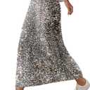 SOFIA'S CHOICE Women Sequin Skirts High Waisted Sparkly Midi Skirt Club Night Out (X-Large)