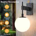 Hyunbae Dusk to Dawn Outdoor Wall Sconces, Modern Exterior Photocell Sensor Front Porch Light, 18.1" Globe Large Outdoor Wall Lighting, Waterproof Outside Lights for House, Doorway, Garage, E26, IP65