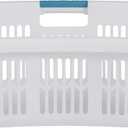Rubbermaid Laundry Basket XL Hip-Hugger Basket 2.1-Bushel White Laundry Storage/Bathroom/Bedroom/Home Closet