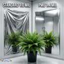 PMU Highly Reflective Mylar Film Roll 48 Inches X 100 Ft, 2-Sided Mylar Sheets for Plant Growth, Outdoor Grow Room and Greenhouse 1.4 Mil
