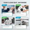 Toilet Seat Cover (20 Pack)  XL 23x25 Inch Panda Print Toilet Seat Covers Disposable for Kids & Adults  Soft Paper Material, Travel Essentials for Public Restrooms & Potty Training (P20 Non-Wooven)