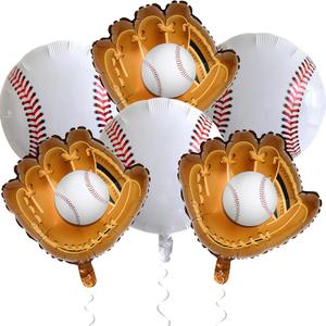 Baseball Balloons, 6PCS 18 Inch Sports Balloon Foil Baseball Balloons for Kids Boys Baby Shower Sport Birthday Party Decorations