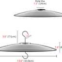 13" Glass Rain Cover for Bird Feeder Outdoors - Baffle on Shepherd Pole/Post or S Hook Hanging - Large Weather Guard Protective Dome - Clear (Dia. 33CM)
