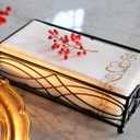 Black Elegant Sturdy Guest Napkin Holder | Disposable Paper Hand Towel Storage Tray Caddy | Premium Quality | Bathroom Kitchen Dining Table Wedding Party Hotel Office dcor | Indoor Outdoor