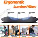 3 in 1 Lumbar PillowSmooth Triple Fusion Electric Back Massager with Vibration & Heat for Bed, Chair