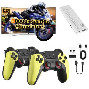 50,000+ Wireless Retro Game Stick, Retro Gaming Console, Retro Game Console, HDMI TV Display Device HD Output, Revisit Classic Video Game Plug and Play, Premium Competitive Dual Controllers