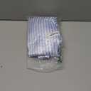 SAPJON Silk Pajamas for Women Set 4Pcs Ruffled Satin Pajamas Set Button Down Short Sleeve Cami Shorts Sleepwear Pj Set (Small, Blue Striped)