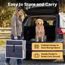 Veehoo Extra Wide Dog Steps for Car SUV Truck Foldable, 5 Steps Portable Aluminum Dog Stairs for Injured Senior Large Dogs 20" Wide, Heavy Duty Pet Ramp Ladder with Non Slip Surface, up to 170lbs