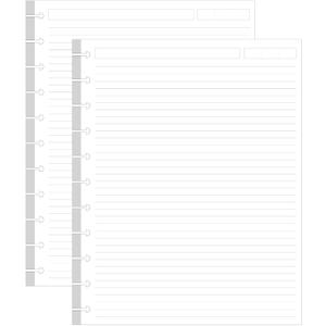 (2-Pack) Letter Size TUL Discbound Lined Refill Paper, 200 Sheets/400 Pages, 11 Disc Paper Refill for TUL Custom Note-Taking System Discbound Planner Inserts, 100gsm White Paper, 8.5'' x 11''