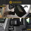 Dasbecan Driver Side Mirror Compatible with 2007-2018 Jeep Wrangler JK Left Side Door Mirrors Manual Folding No-Disturtion Glass Replaces#CH1320271 68081251AA 55078131AG Textured Black Cover