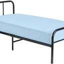 Cot Fitted Sheet 30 x 75, 100% Egyptian Cotton, 1 PC Cot Size Bottom Sheet Only, Perfect for Narrow Twin, Camp Bunk, Army Cots, Trifold Mattress, Camping Cot, Guest Bed Replacement(Light Blue)