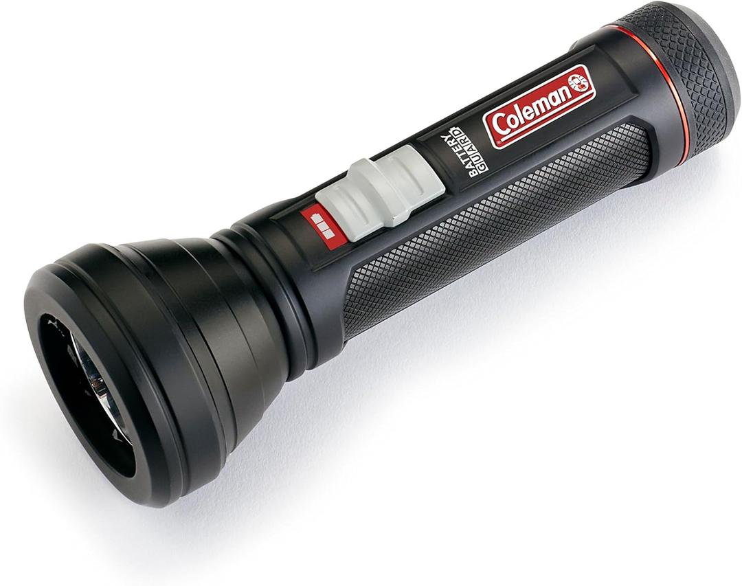 Coleman LED Flashlight with BatteryGuard Technology, Strong & Lightweight Water-Resistant Flashlight with Extra Drop Protection, Up to 25% More Battery Life than Traditional Flashlights
