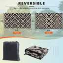 Favoyard Outdoor Rug 5x8 ft Waterproof Reversible Patio Plastic Straw Rugs for Decor Clearance Outside Large RV Camping Area Carpet Mat for Porch Deck Balcony Pool Backyard Picnic Beach Camper Door