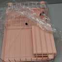 Small Dish Drying Rack, Space Saving Dish Racks for Kitchen Counter, Kitchen Organizer Dish Drainer with Cutlery Holder for Spoons and Forks, 11''W x 15''L, Pink