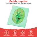 100 Pack 8x10 Inch Flat Canvas Boards for Painting, Canvas Panels 100% Cotton White Blank Art Supplies for Acrylics Oil Gouache Tempera Paints