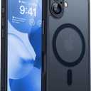CANSHN Magnetic for iPhone 17 Case, Upgraded [Full Camera Protection] [Compatible with Magsafe] [Translucent Matte] Shockproof Protective Phone Case for iPhone 17 - Black (iPhone 17 (6.3 Inch,2 Lens))