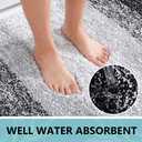 Arotive Microfiber Bathroom Rugs, Shaggy Soft and Absorbent Bath Rug, Non-Slip, Thick Plush Machine Washable Dry Bath Mats for Bathroom, Tub and Shower, 59x24, Black, Rectangular