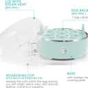 Elite Gourmet EGC115M Easy Egg Cooker Electric 7-Egg Capacity, Soft, Medium, Hard-Boiled Egg Cooker with Auto Shut-Off, Measuring Cup Included, BPA Free, Retro Mint