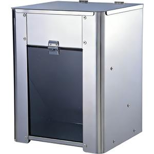 Gravity Dog Feeder 25 lbs  Stainless Steel Automatic Dog Food Dispenser, No Power Outdoor Dog Feeder, Wall Mount or Floor Stand Large Capacity Pet Feeding Station
