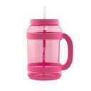 REDUCE WaterDay 80 oz Water Jug with Time/Ounce Markings - Spill-Proof Straw, Durable Tritan - Big Water Bottle for Daily Hydration - Dishwasher Safe, Clear & Easy to Clean