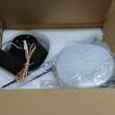 VOLISUN Ceiling Fan with Light, 42 inch Flush Mount Ceiling Fan with Lights and Remote, Dimmable LED Fan Light, Low Profile Ceiling Fan, Black Modern Ceiling Fan for Bedroom, Indoor/Outdoor