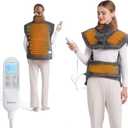 Bedsure Heating Pad for Back with Abdomen Belt - Valentine Birthday Gifts for Seniors Women Mom Men, Electric Heated Pad for Neck and Shoulders, Fast Heating Large 24"x34", ETL Certified, Grey