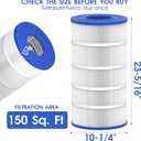 TidyMister Advanced Pool Filter Cartridge TM-9441 Compatible with C-9441,CX150XRE, SwimClear C150S, CS150E, PA150S, L x OD:23 5/16" x 10 1/4",150 Sq. Ft,2 Pack