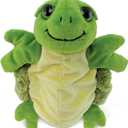 DolliBu Sea Turtle Hand Puppet - Super Soft Stuffed Animal Hand Puppets for Kids, Educational Hand Puppet Plush Toy for Kids and Adults, Ocean Life Animal Puppet for Teaching and Puppet Show - 10 Inch