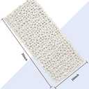 SONGZIMING Bathtub Mat Non Slip Pebble Bath Shower Mat with Drain Holes, Suction Cups Mat for Tub (16" W x 35" L,Beige)