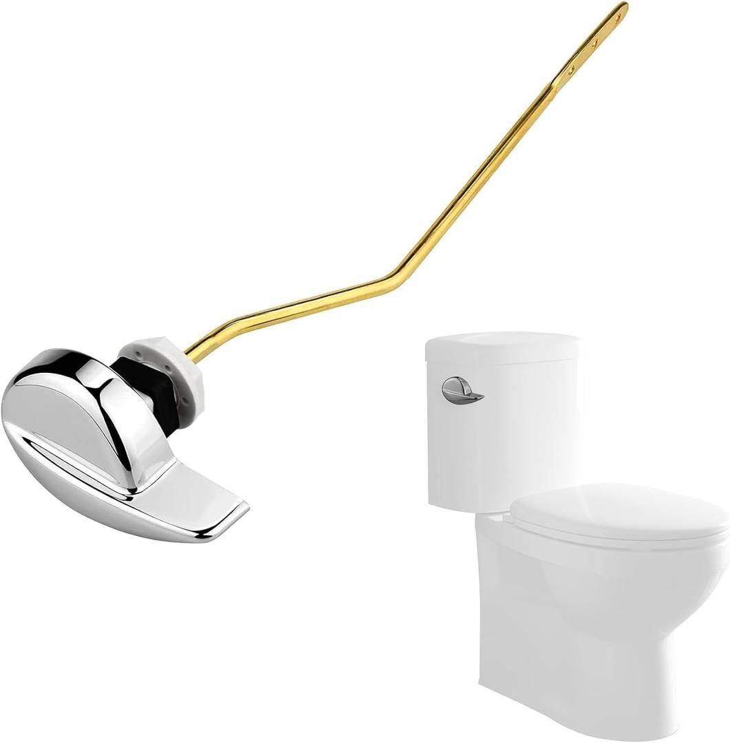 Toilet Handle Replacement Parts Kit Compatible with TOTO THU068#CP for St743S St406 St707 St454E St743E St706 Toilet Trip Lever Side Mount Toilet Flush Handle for Kohler Toilet Tank (1 Pack)