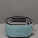 MELLERHOME Retro Toaster 2 Slice, 7 Browning Levels, 3 Functions (Reheat, Defrost, Cancel), Removable Crumb Tray, Under Base Cord Storage, Turquoise