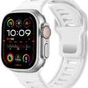 Odbeai Sport Bands Compatible with Apple Watch Ultra 2 Band, Compatible with Apple Watch Ultra Band 49mm 45mm 44mm 42mm for Men, Silicone Loop Replacement Strap for iWatch Series 9 8 7 6 5 4 SE 3 2 1