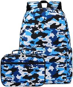 CAMTOP Backpack for Kids, Boys Girls Preschool Backpack with Lunch Box Toddler Kindergarten School Bookbag Set for Age 3-9