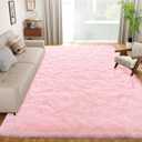 Dssimo Super Fluffy 6x9 Rug for Bedroom, Modern Shag Pink Area Rugs, Soft and Cozy Plush Large Carpet for Kids, Girls Boys and Teens Decorations for Living Room Dorm Nursery Classroom
