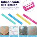 Non-Slip Mahjong Racks with Pushers, 4-Pack Sturdy Fade Resistant, Acrylic Mahjong Racks with Pushers, American Mahjong Accessories, Gift-Ready Mahjong Gifts (Four Colors)