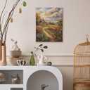 AEHIE Vintage Fall Flower Farmhouse Wall Art Decor, Autumn Cottagecore Wildflower Landscape Framed Canvas Wall Art, Farmhouse Country Fall Decorations for Home Bedroom Living Room11x14 (color 3)