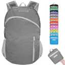 BEMYGREENBAG 35L Foldable Waterproof Backpack For Outdoor Sports With Inside Wet Clothes Compartment Packable For Multiple Uses Ultra Lightweight Ideal For Hiking Men And Women Travel(Grey)