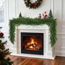 xoermioy 2 Pcs 6 Ft Artificial Norfolk Pine Garlands - Green Artificial Greenery Garland, Winter Christmas Garland for Table, Mantle, Wall, Indoor, Outdoor Holiday Décor