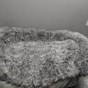 3.7 inch Thickened Orthopedic Dog Beds for Medium Dogs, Supportive Dog Sofa Bed with 28D EggCrate Foam, Removable Washable Plush Cover, Waterproof Lining, HalfRound Design for Puppy,Senior Dog