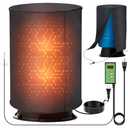 Aurelema Well Pressure Tank Heater Cover with Thermostat, Outdoor Insulated Heating Jacket with Temperature Controller and LED Display, Freeze Protection for Winter Water System (24" Diameter X 34" H)