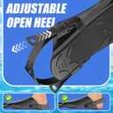 Snorkel Fins, Swim Fins Travel Size Short Adjustable for Snorkeling Diving Adult Men Women Open Heel Swimming Flippers