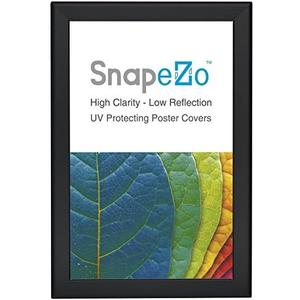 SnapeZo Weather Resistant Black Poster Frame 11x17 Inches, Outdoor Profile, Outdoor Poster Display Unit