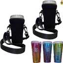 Royal Caribbean Cruise Essentials 2024 - Pack of 2 Cup Sling (Black)