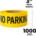 SINGHAL No Parking Barricade Tape - 3 Inch x 1000 Ft | Bright Yellow Warning Tape with Bold Black Print | Waterproof Safety Tape for Parking Control, Construction & Restricted Areas