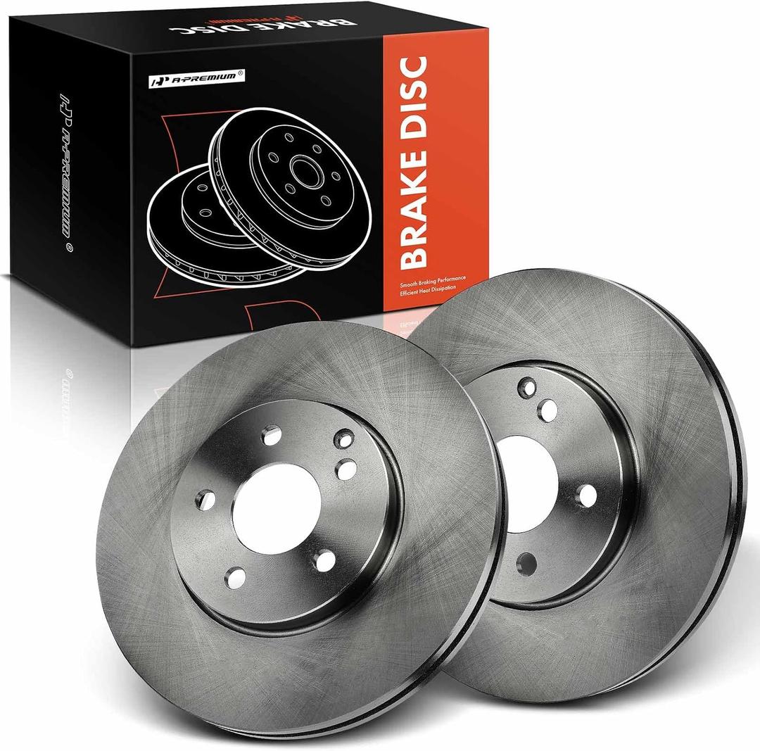 A-Premium 11.96 inch (303.9mm) Front Vented Disc Brake Rotors Compatible with Select Mercedes-Benz Models - E320 2004-2005, E350 2006-2009, 2-PC Set